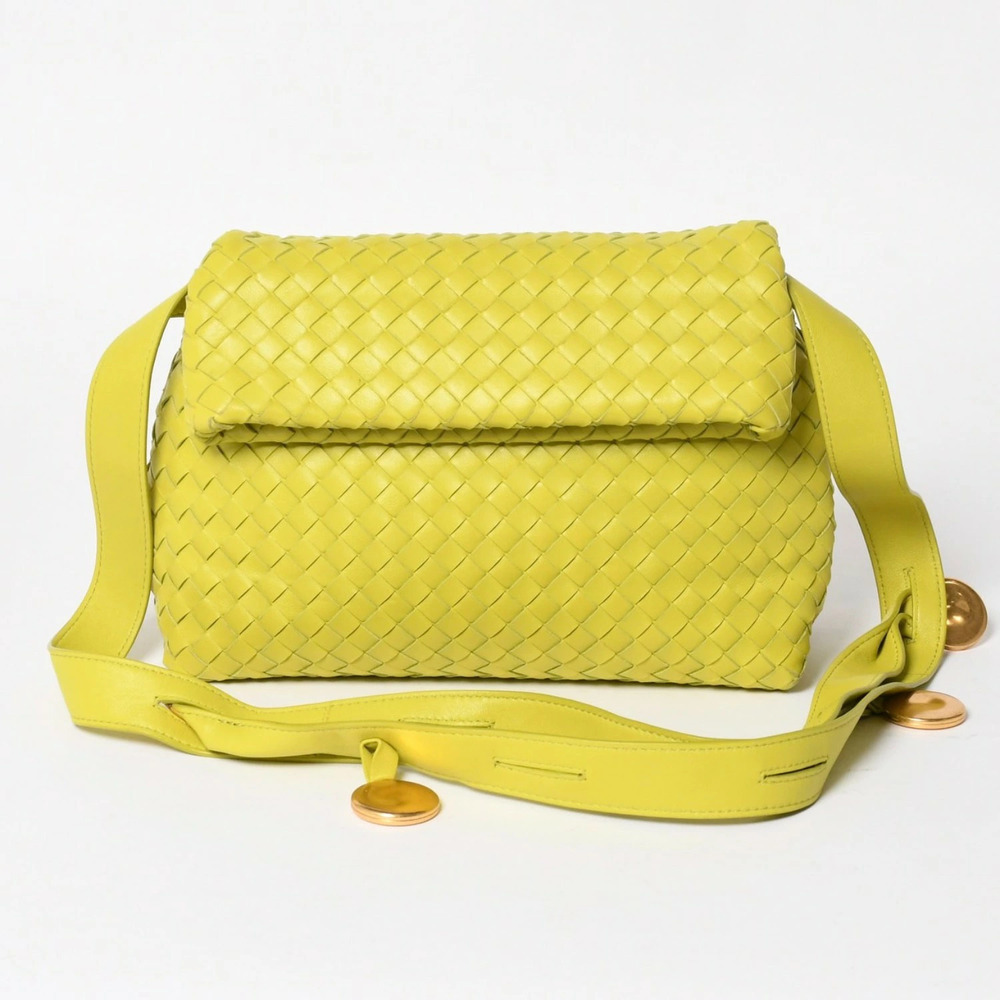 Bottega Veneta The Fold Bag Shoulder Intrecciato Green